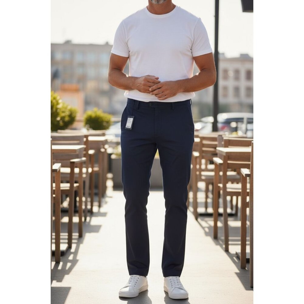 Cesare Attolini Blue Dress Pants Size 46 New With Tags.